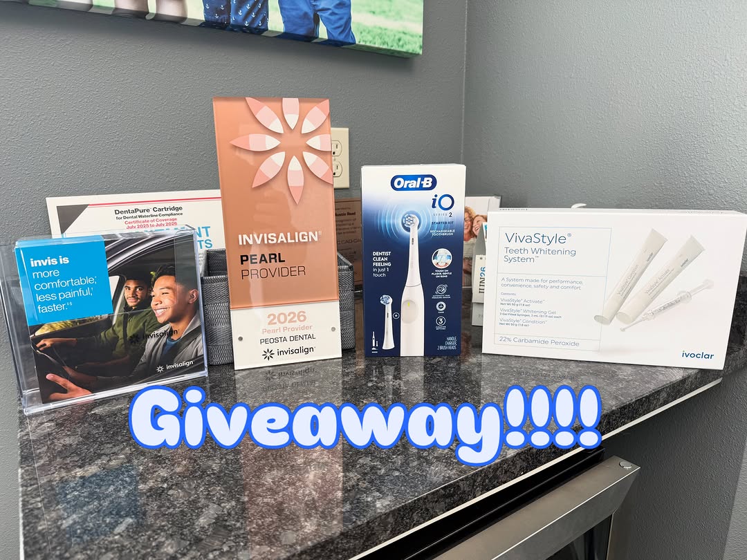 Instagram post by Dr. Austin Reed, DDS: Giveaway Thursday!!!!! A complete whitening makeover package! You will receive a free electric iO2 Oral B toothbrush and a free IvoClar Viva…