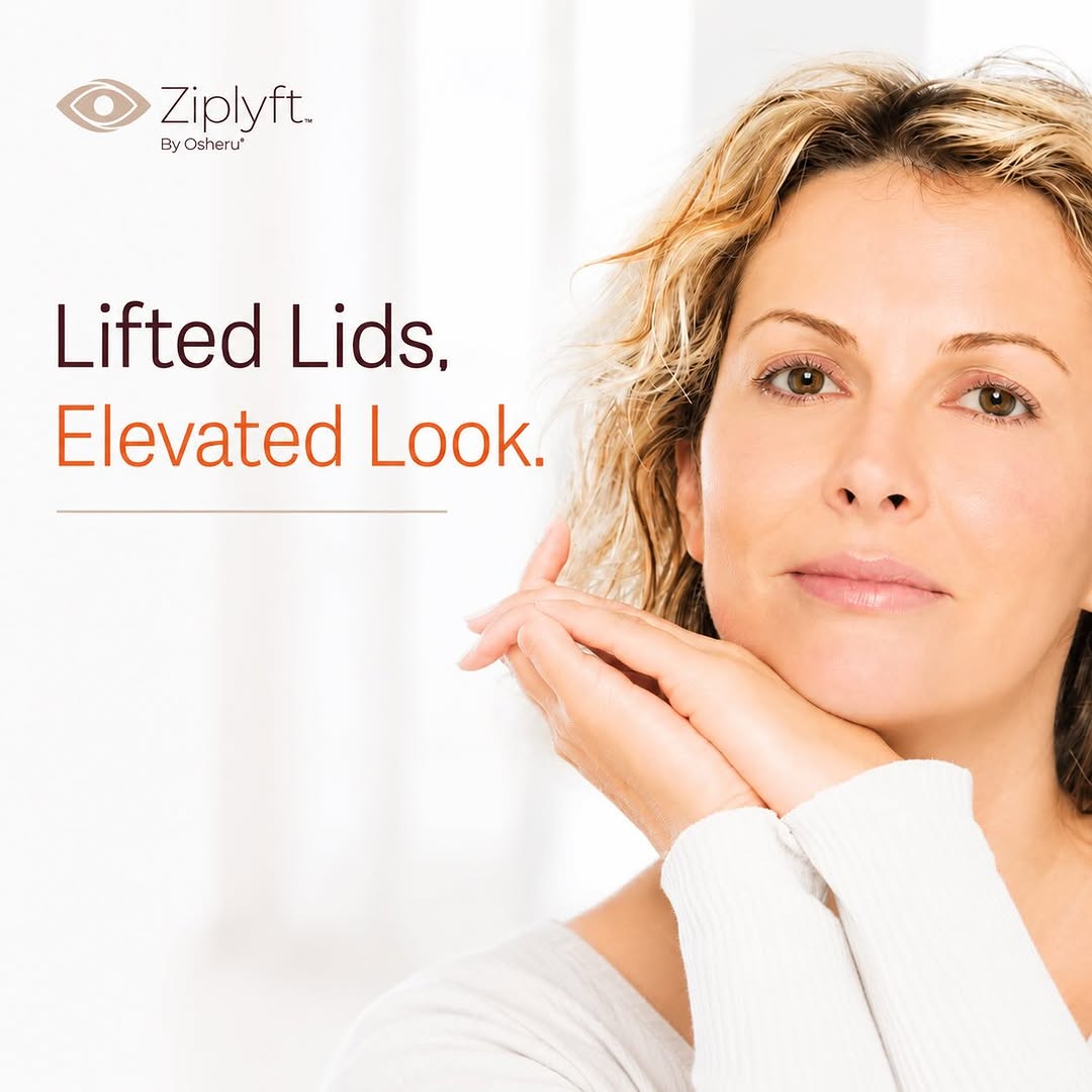 Instagram post by Dr. Ayoub Sayeg: Your eyes say a lot about you. If excess upper eyelid skin is making you look more tired than you feel, Ziplyft™ offers a minimally invasive…