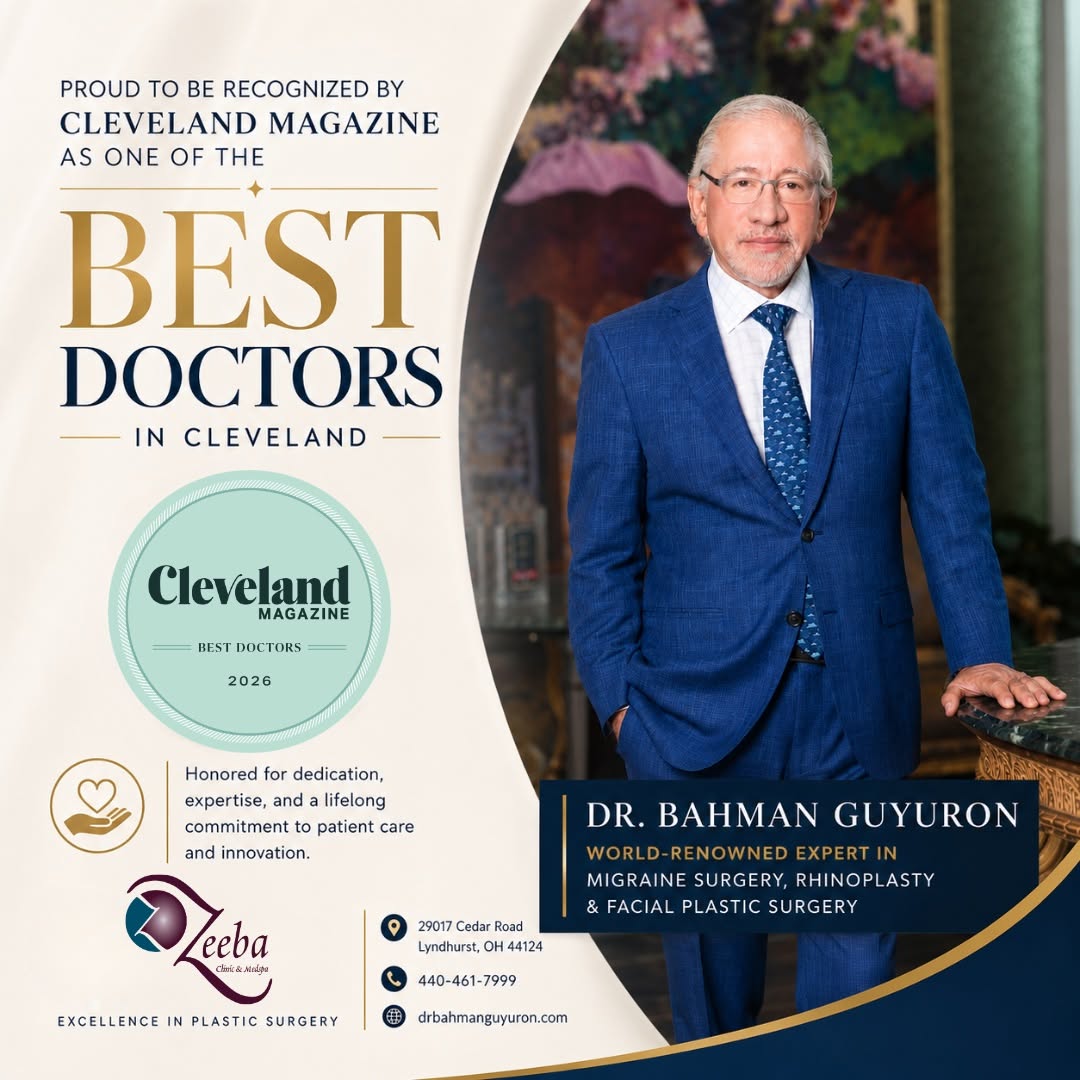 Instagram post by Dr. Bahman Guyuron: Please join us in congratulating Dr. Bahman Guyuron on being recognized by Cleveland Magazine as one of the Best Doctors in Cleveland for 20…