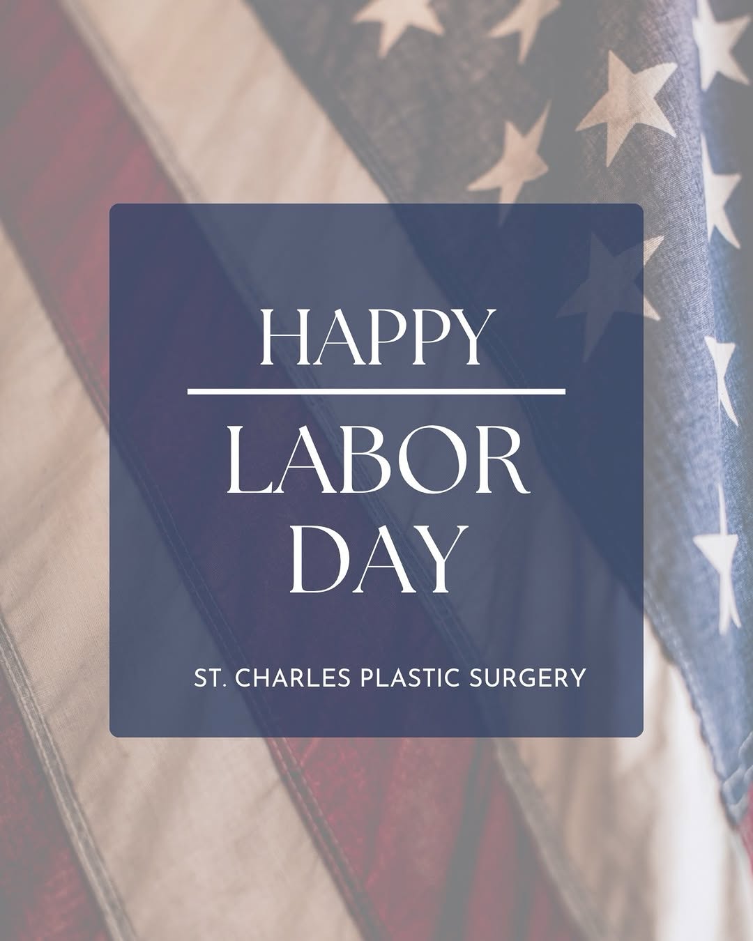 Instagram post by Dr. Bahram Ghaderi: Happy Labor Day from St. Charles Plastic Surgery! Today, we’re taking a moment to celebrate the hard work, dedication, and contributions of …