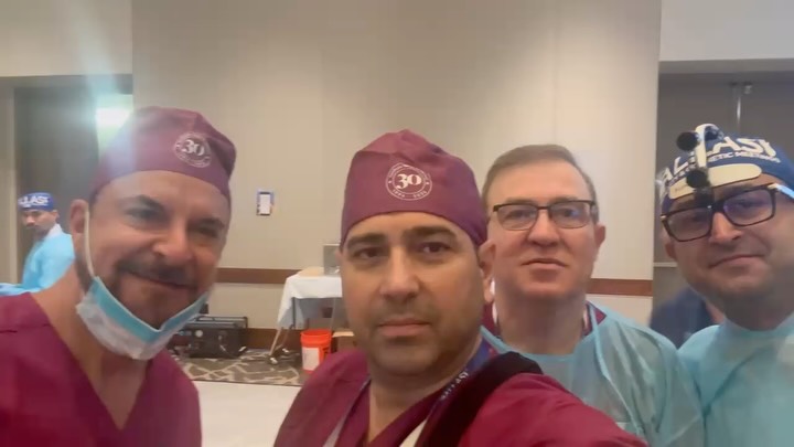 Instagram post by Dr. Bardia Amirlak: Celebrating the Spring Equinox in the cadaver lab. 🎉 . . . #DallasRhinoDallasCosmetic #DallasRhinoDallasCosmetic2026 #ToBeTheBestYouMustTra…