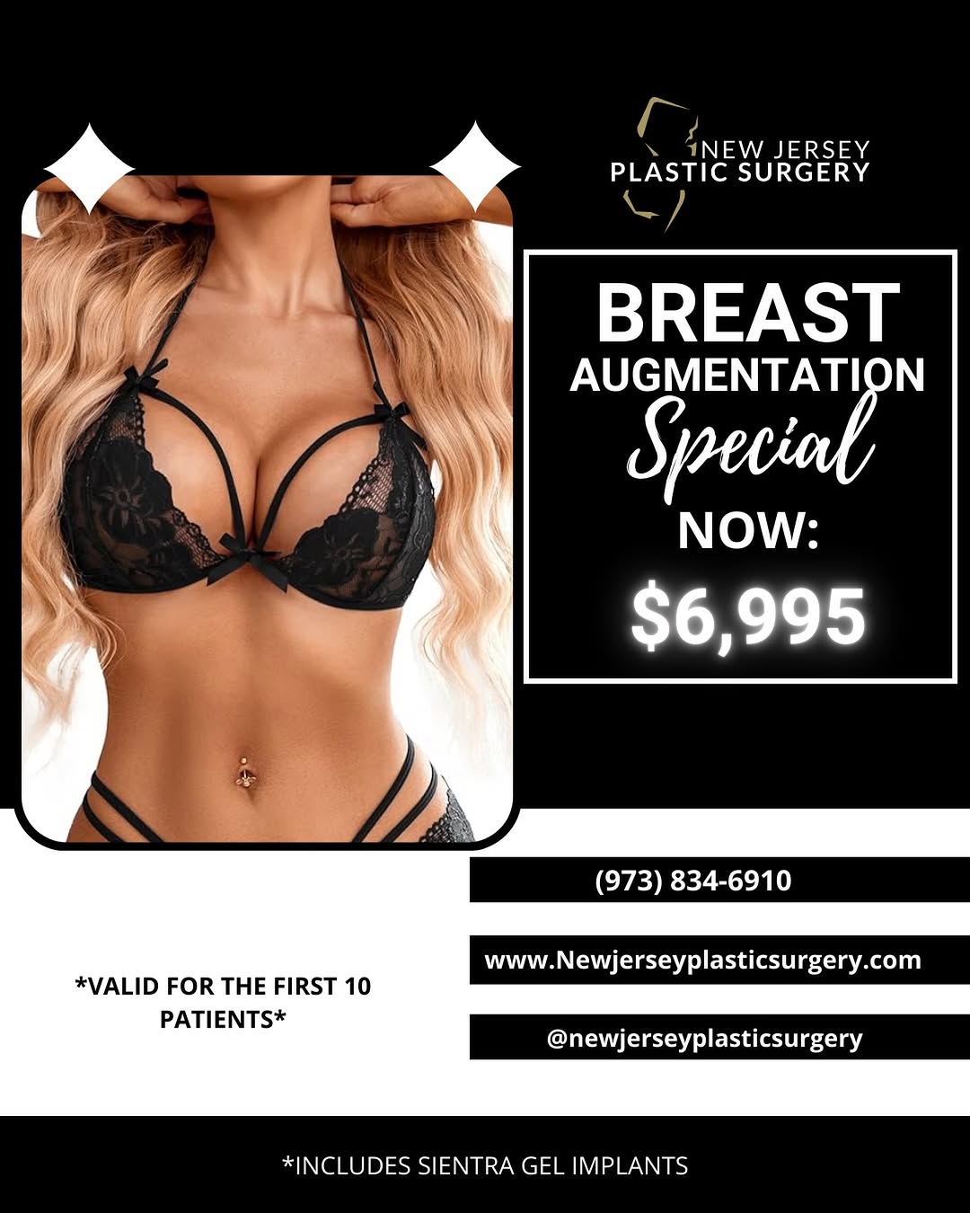 ⚡️ Super early VIP access! We sold out of our January Sientra breast augmentation flash sale and opened a new date. Call now before it books up again!
✨ Flash Sale ✨
Breast augmentation with Dr Barry