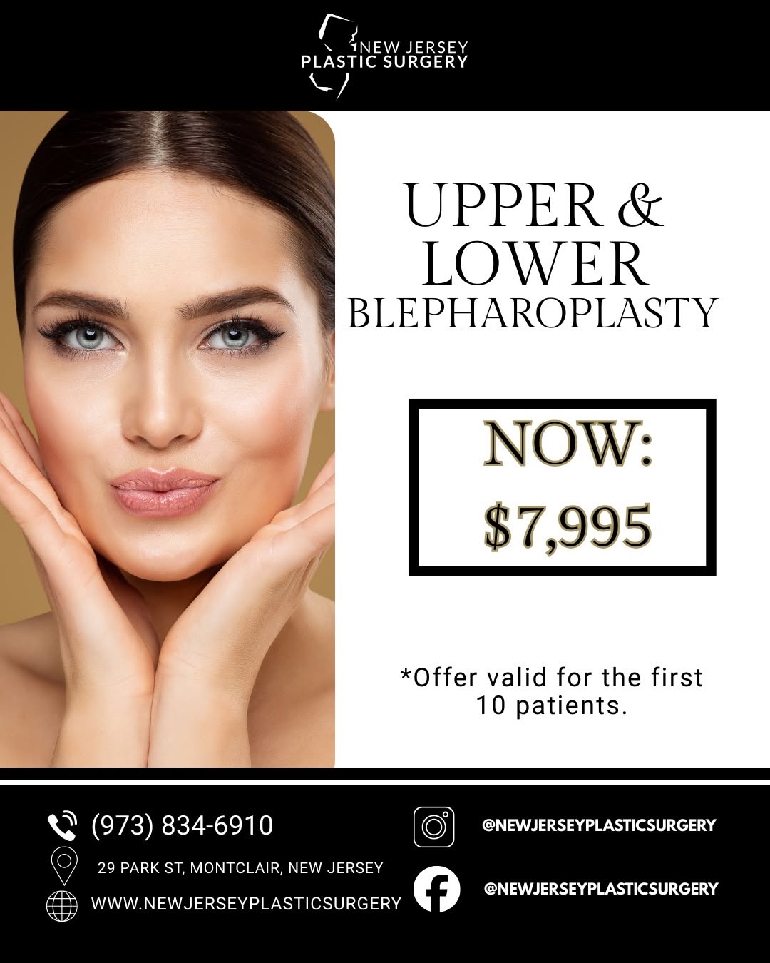 👀 Tired eyes can make you look older or more exhausted than you feel.
An upper and lower blepharoplasty can refresh the entire eye area by removing excess skin, smoothing under eye bags, and restori