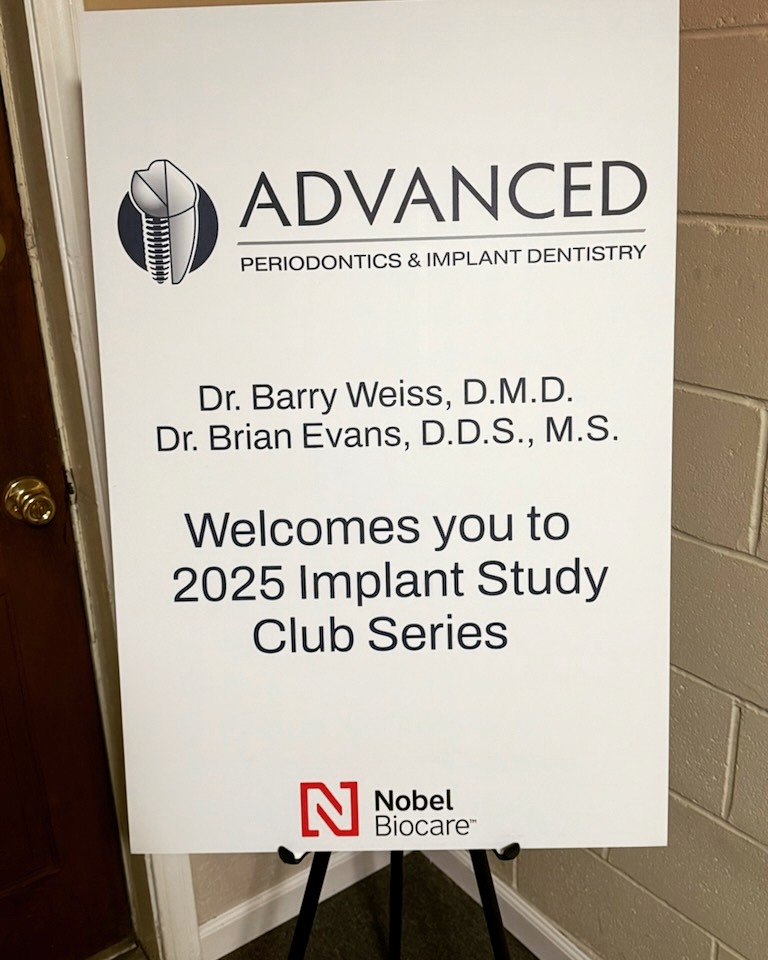 Instagram post by Dr. Barry Weiss: Advanced Periodontics, in partnership with Nobel BioCare, excitedly kicked off our 2025 Implant Study Club. We were honored to have Dr. Dana…