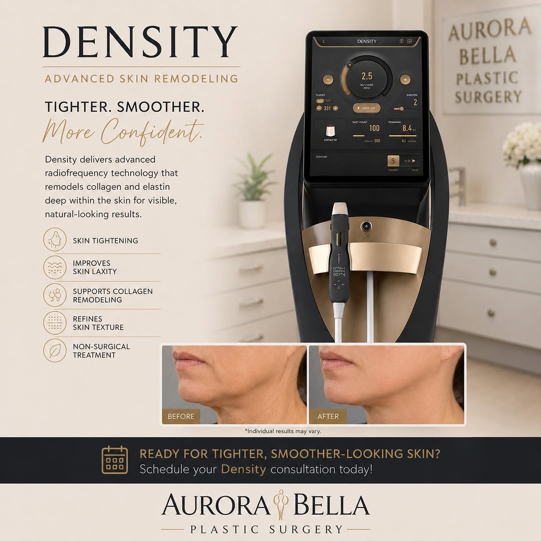 Instagram post by Dr. Bella A. Pacheco: ✨ TIGHTER. SMOOTHER. MORE CONFIDENT. ✨ Ready to refresh and rejuvenate your skin without surgery? Discover DENSITY, an advanced radiofrequen…