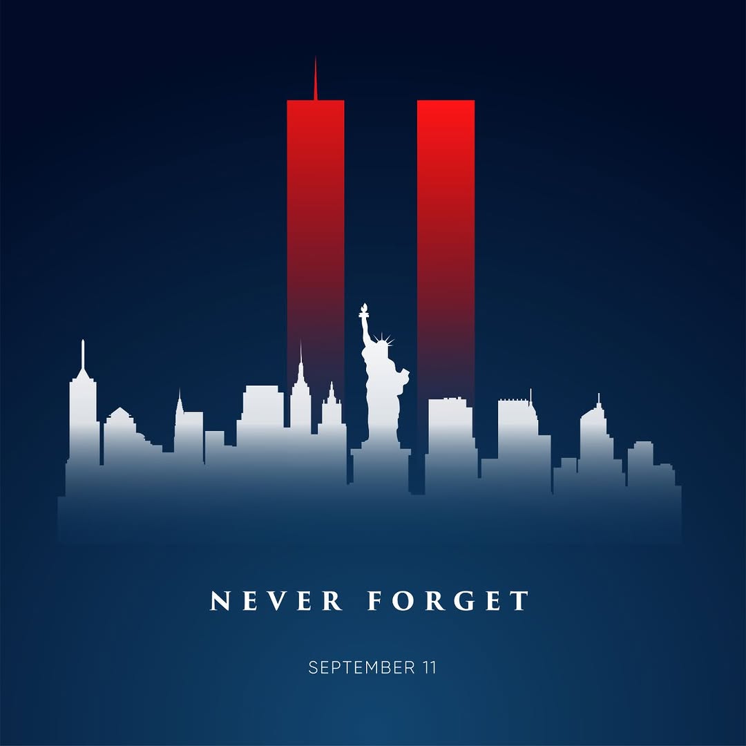 Instagram post by Dr. Benjamin Dunkley, DO: Gone but not forgotten. We will never forget 9/11 #americastrong