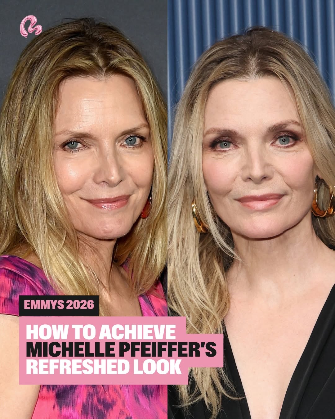 Instagram post by Dr. Benjamin Liliav: Michelle Pfeiffer is having a moment at the Emmys. ✨ The actress is turning heads with her refreshed look, so we asked RealSelf Verified Pro…