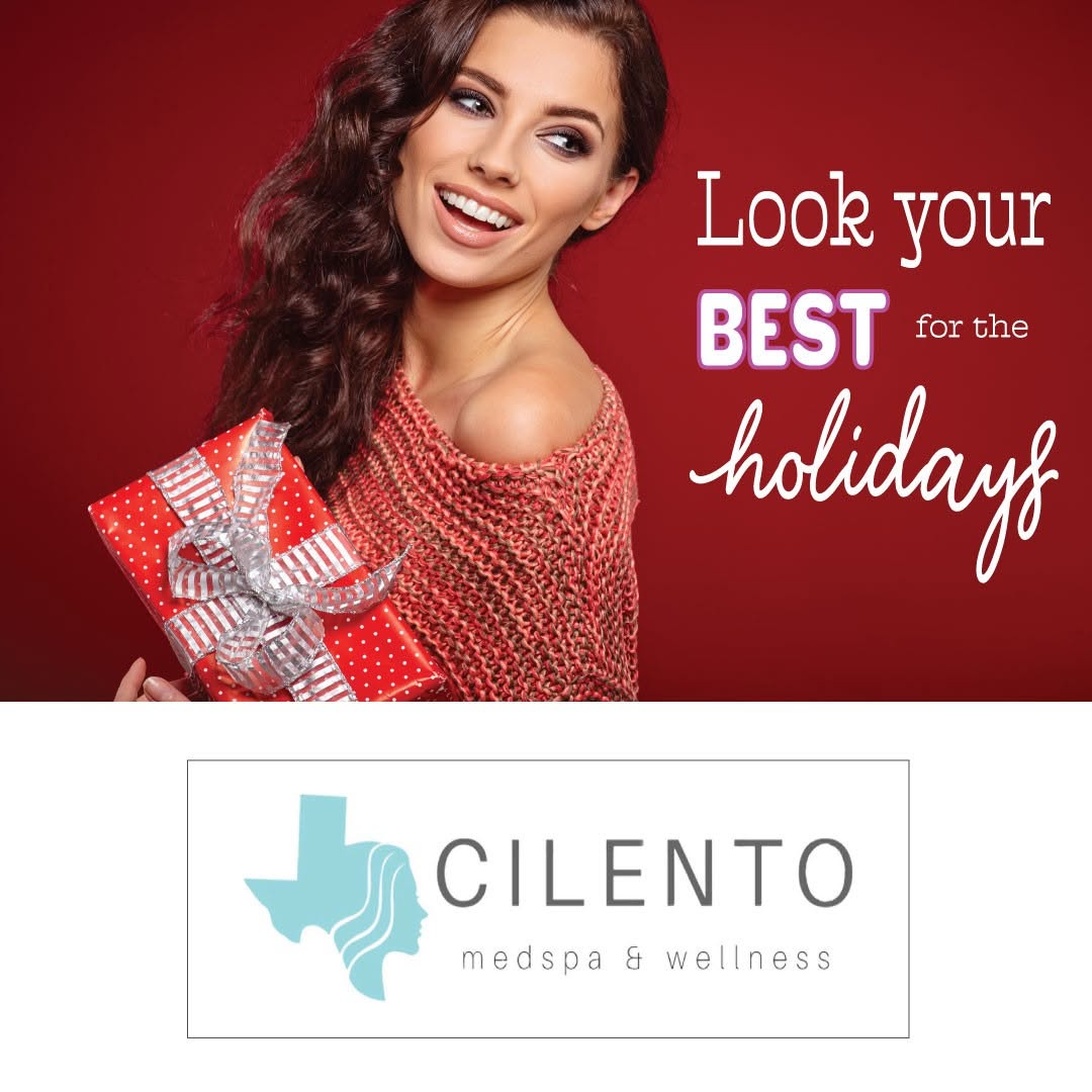 Instagram post by Dr. Benjamin W. Cilento: Look your 😍 BEST 😍 for the holidays! Book your appointment today with Cilento Medspa and Wellness by calling 346-300-FACE (3223). 🔴 Derma…