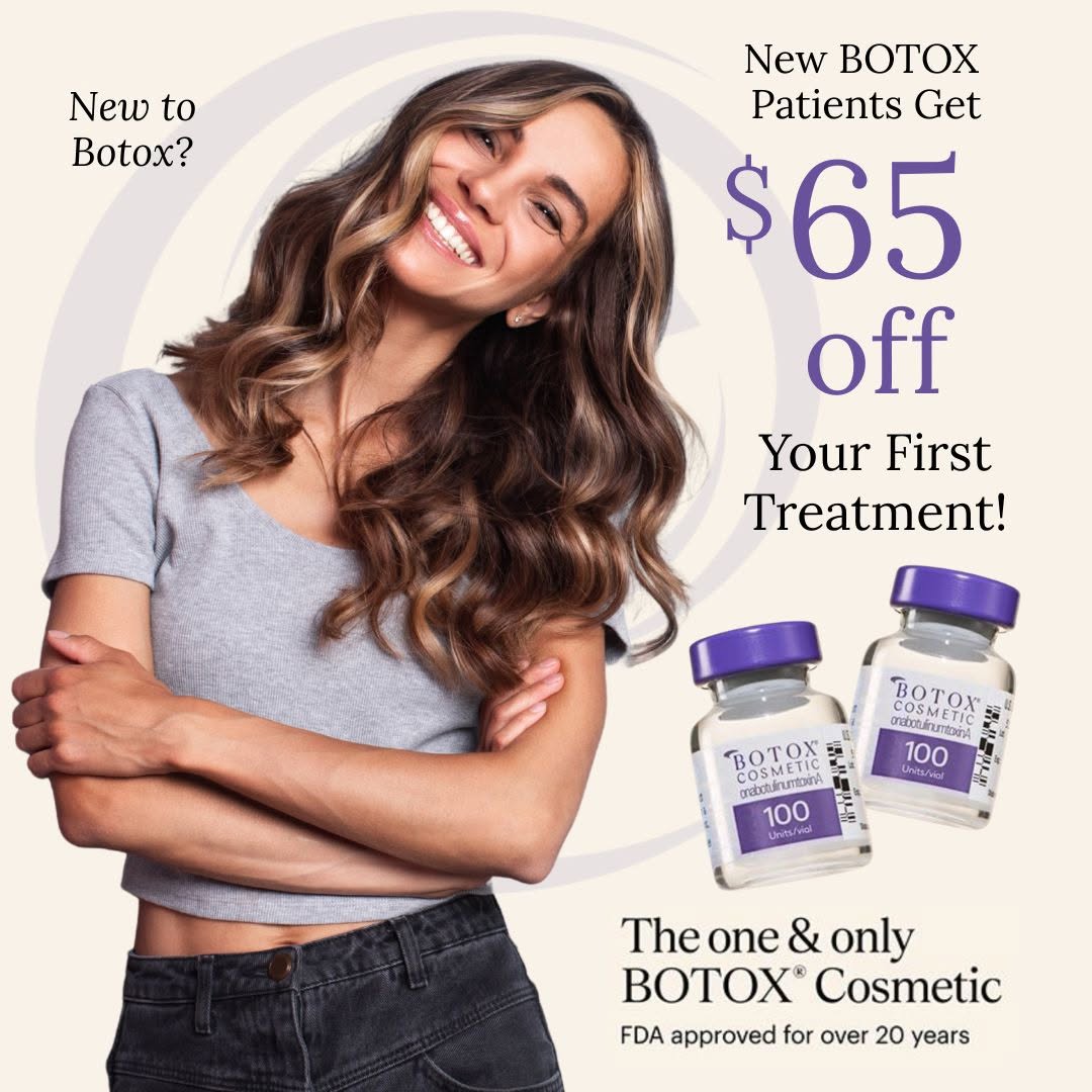 Instagram post by Dr. Beth Comeau: Thinking of adding BOTOX to your aesthetic routine? If you've never tried BOTOX Cosmetic for wrinkle reduction, now's your chance to save $6…