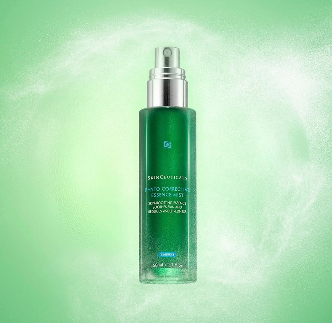 Instagram post by Dr. Betty J. Rajan: 🌿Skinceuticals newest innovation is officially available to purchase! Phyto corrective essence mist is a hydrating botanical mist that stre…