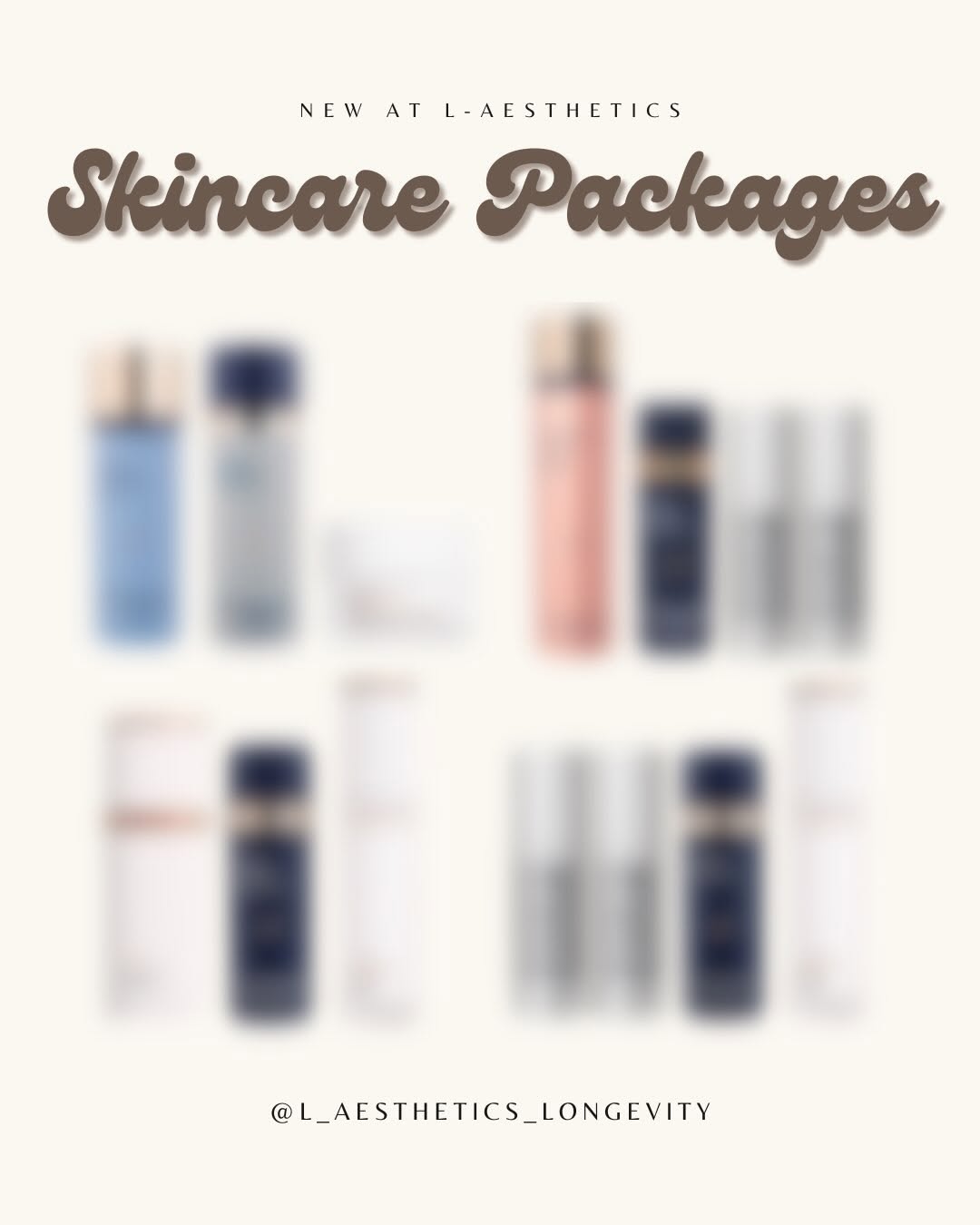 Instagram post by Dr. Billy Ledbetter: ✨NEW AT L-AESTHETICS AND LONGEVITY✨ Swipe to learn about our skincare packages! 👀🫧✨ PURCHASE ONE PACKAGE JULY AND GET A FREE SKINMEDICA BE…