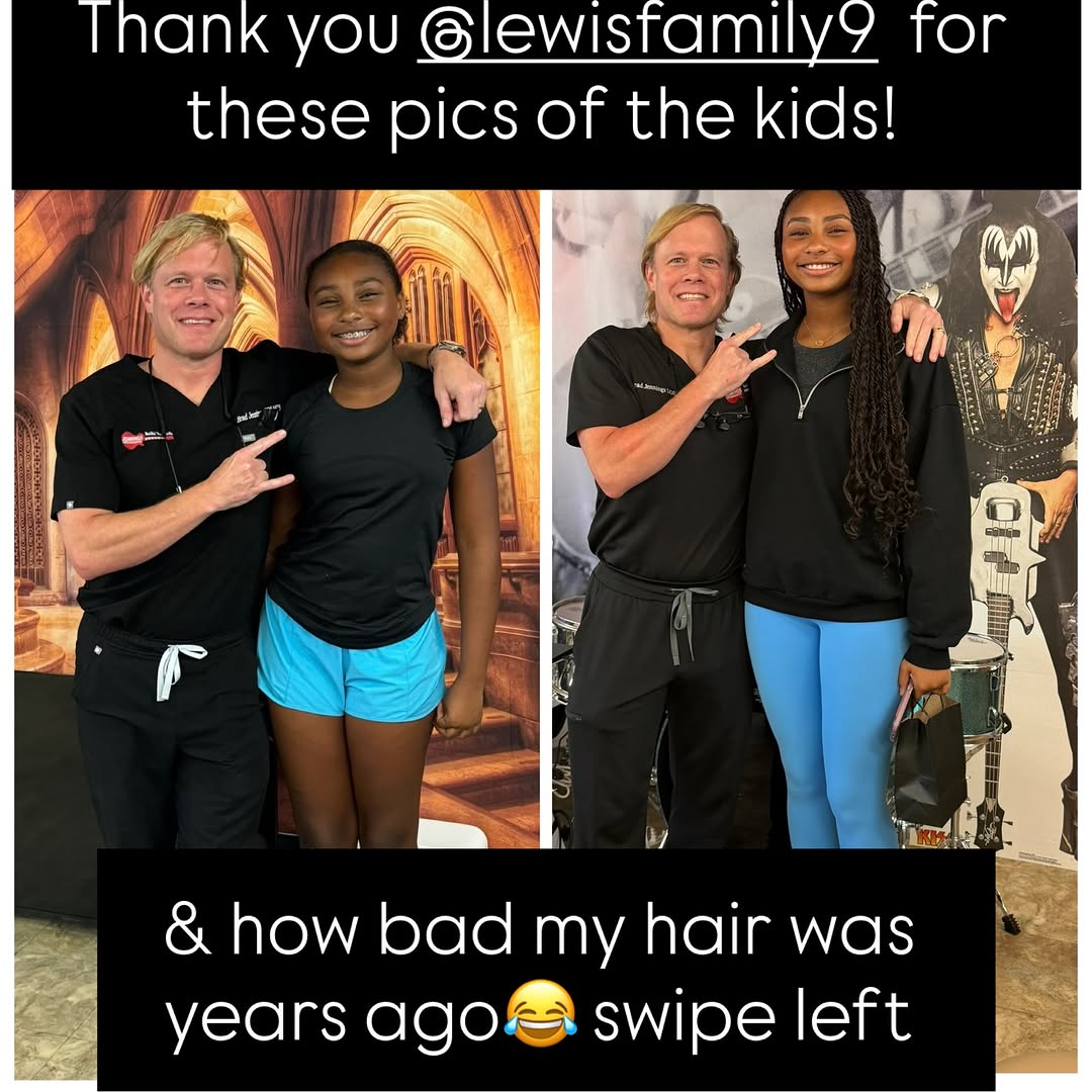 Instagram post by Dr. Brad Jennings, DDS: Mother goose Lewis impressively chronicled their kids’ before/after pics in the same spot over the last 6 yrs. It also chronicled how bad my…