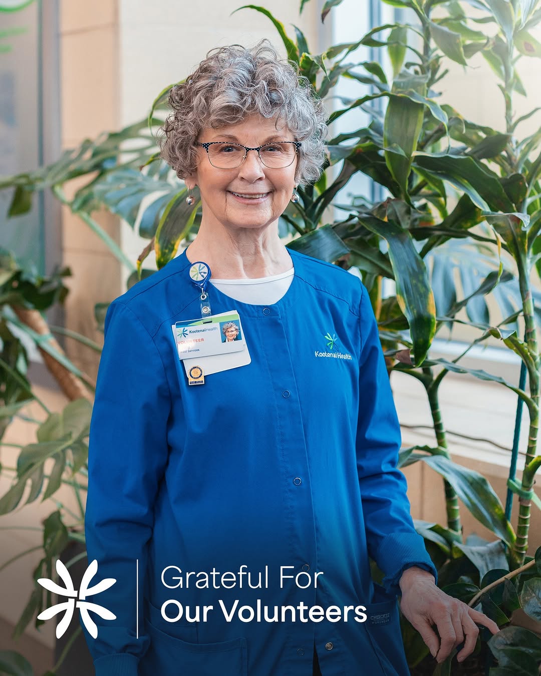 Instagram post by Dr. Bradley Drury: Thank you to the volunteers who give their time, care, and compassion to Kootenai Health. Every day, you help create a welcoming and support…