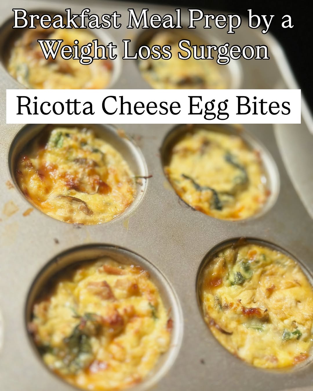 Instagram post by Dr. Brian C. Sung: Ricotta Cheese Egg Bites… Yum 4 tablespoons butter 2 small yellow onion, chopped 2 clove garlic, minced 4 large eggs, beaten 2 cup ricotta c…