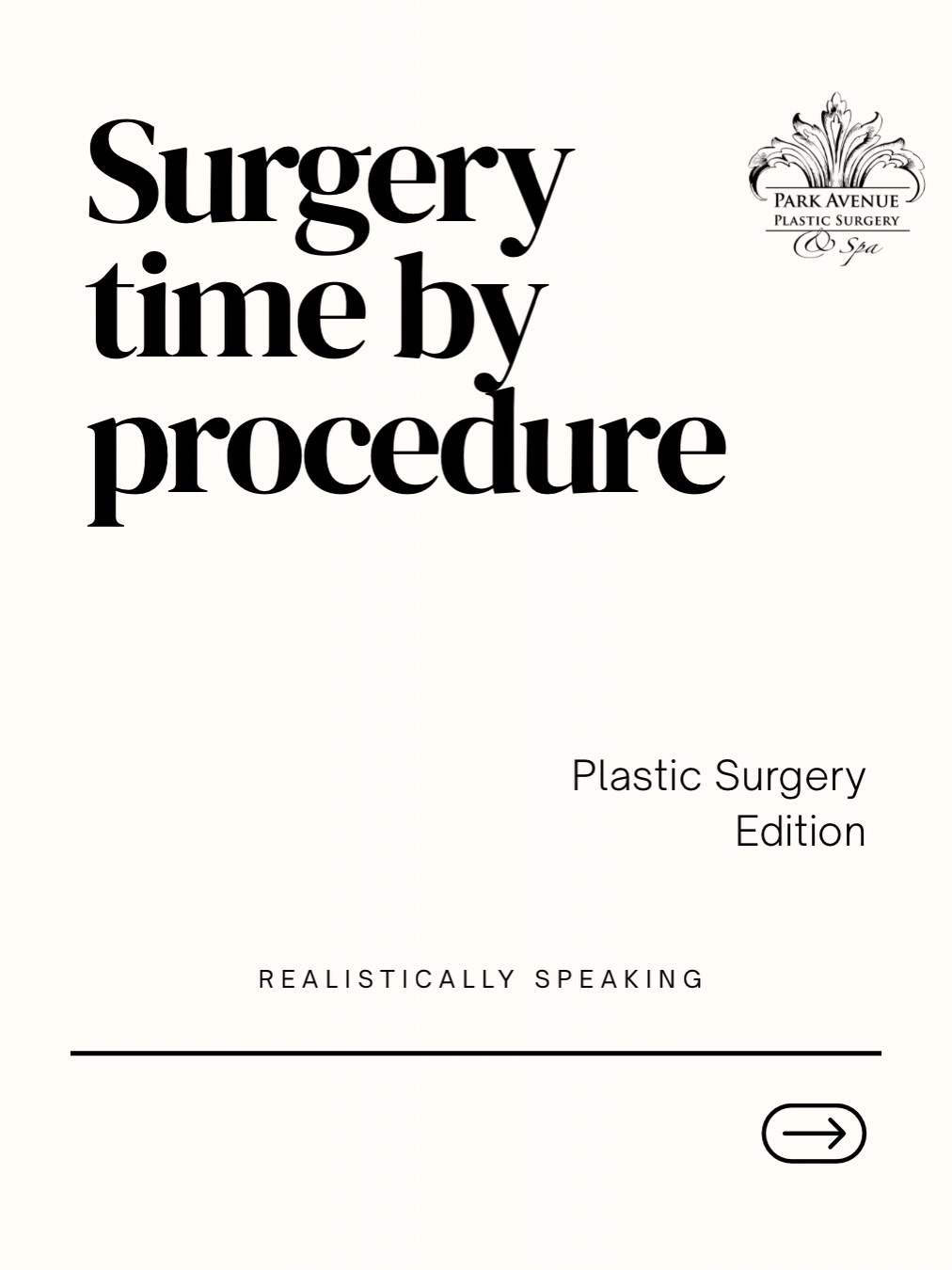 Instagram post by Dr. Brian Joseph: What can you expect when it comes to surgery time? ⏱️✨ Believe it or not, many surgical procedures can take a similar amount of time to the …