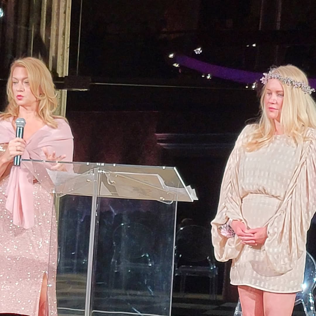 Instagram post by Dr. Brian M. Kinney: Heather Brennan and Rosalyn D'Incelli of Establishment Labs leading the initiative tonight in Gardona Italy honoring breast reconstruction f…