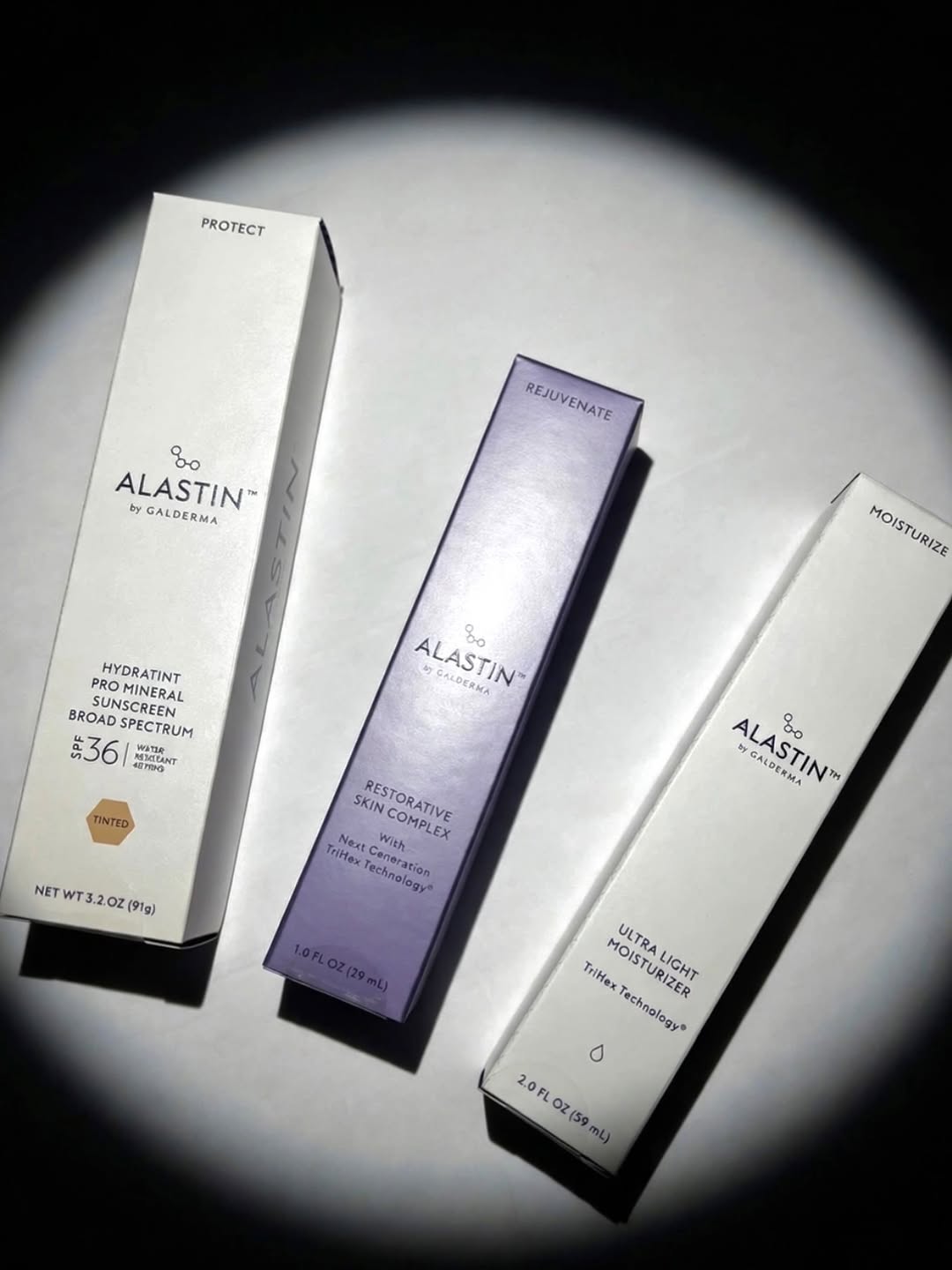 Instagram post by Dr. Broc Pratt: The lineup your skin deserves. 📸 Protect. Rejuvenate. Moisturize. Three steps. Elevated skincare. @alastinskincare