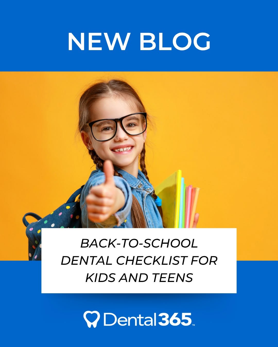 Instagram post by Dr. Bruce Freund, DDS: School is almost back in session! 🎒📚 Make sure your child’s smile is ready for the year ahead 🦷✨ 👉 Click the link in our bio to read our…