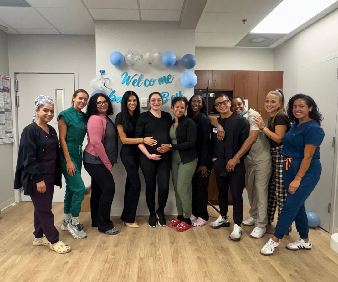 Instagram post by Dr. Bruce Freund, DDS: Celebrating Dr. Disney and her little bundle of joy on the way! We can’t wait to meet the newest addition to the Dental Care Somerset family…