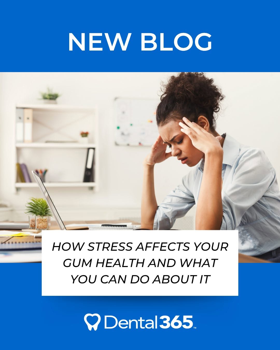 Instagram post by Dr. Bruce Freund, DDS: Did you know stress can affect more than your mental well-being? Chronic stress may increase inflammation, contribute to teeth grinding, cau…