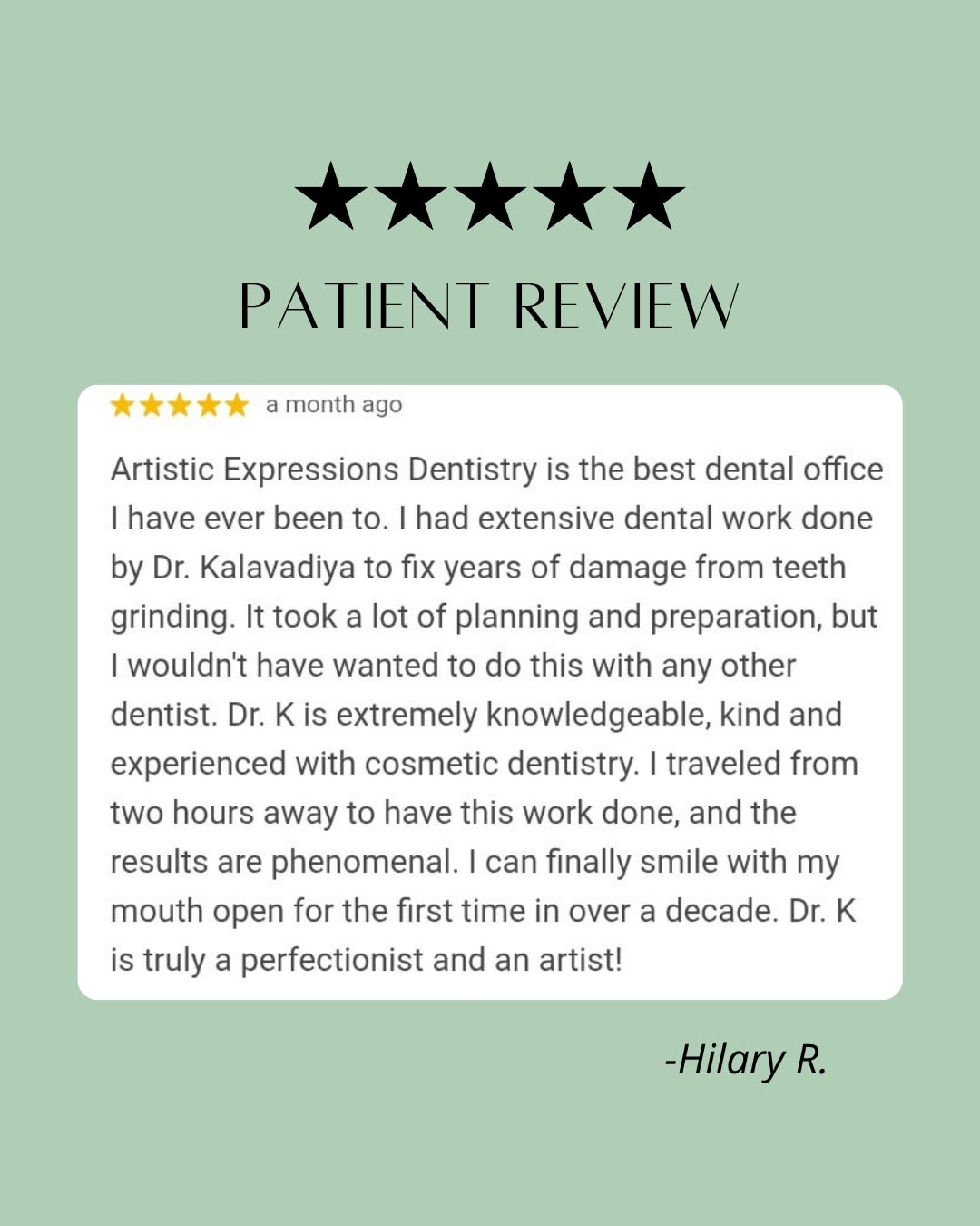 Instagram post by Dr. Bruce Wilderman, DDS: It's written in the stars, Dr. K and the team at Artistic Expressions Dentistry are here to give five star quality treatment and care to you…