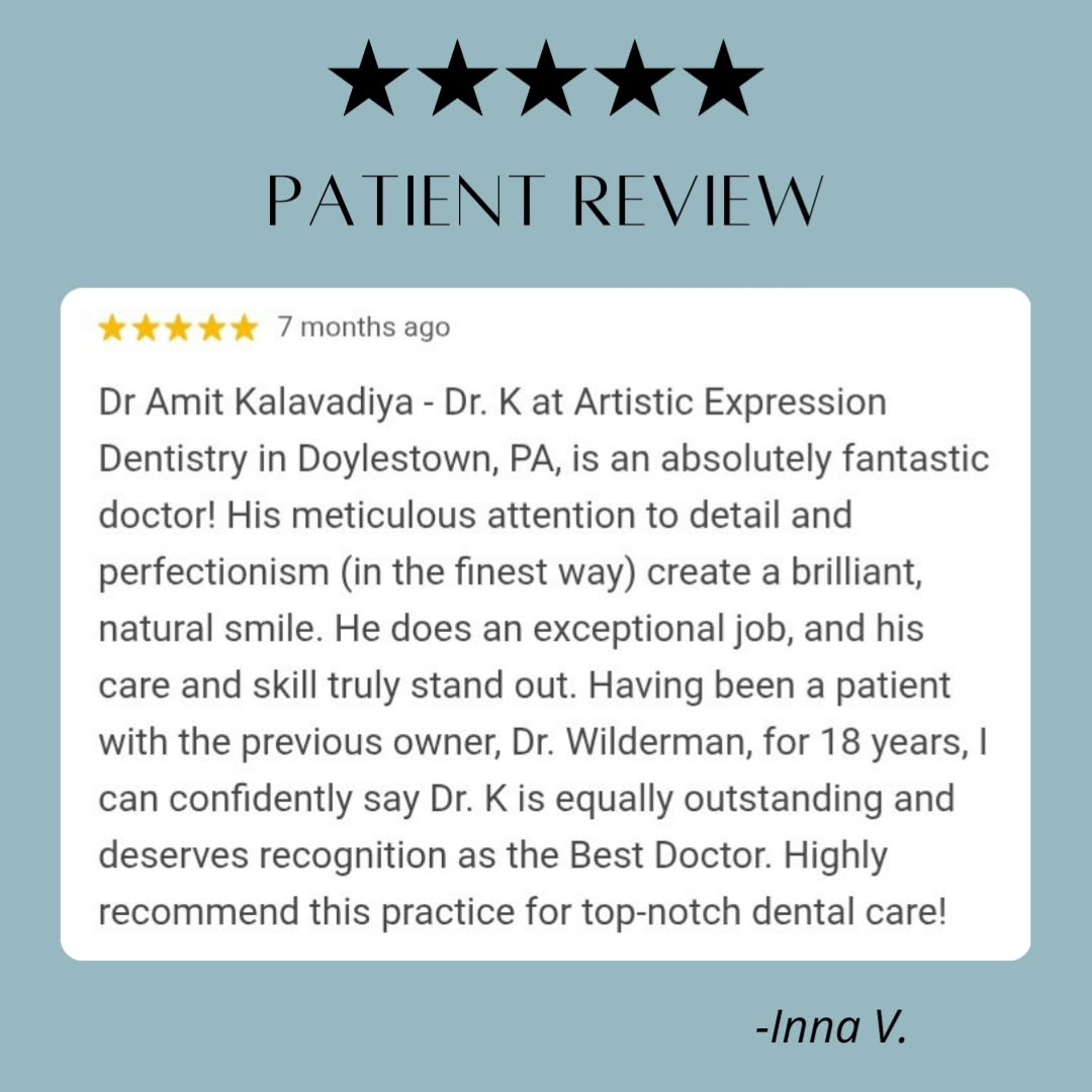Instagram post by Dr. Bruce Wilderman, DDS: Our reviews are FULL OF STARS!!! 🤩 🤩 Dr. K and the team at Artistic Expressions Dentistry are here to give five star quality treatment and…
