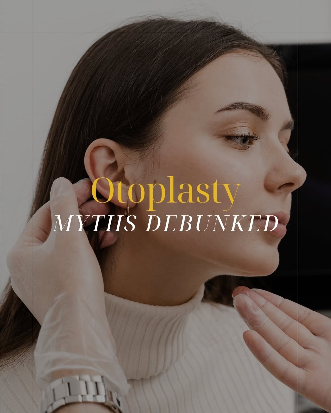 Instagram post by Dr. Cameron S. Francis: 👂 Fact or Fiction? Swipe through to see if these common otoplasty myths hold up to the facts. ➡️✨