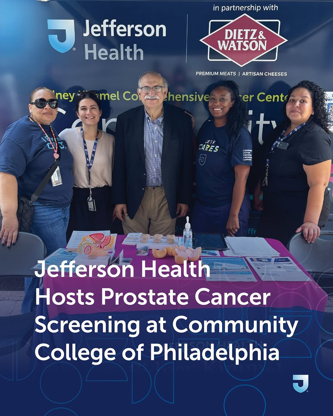 Instagram post by Dr. Candice Chipman: Last week, the @sidneykimmelcancercenter hosted a prostate cancer screening event at @ccpedu where our colleagues performed 13 free screenin…