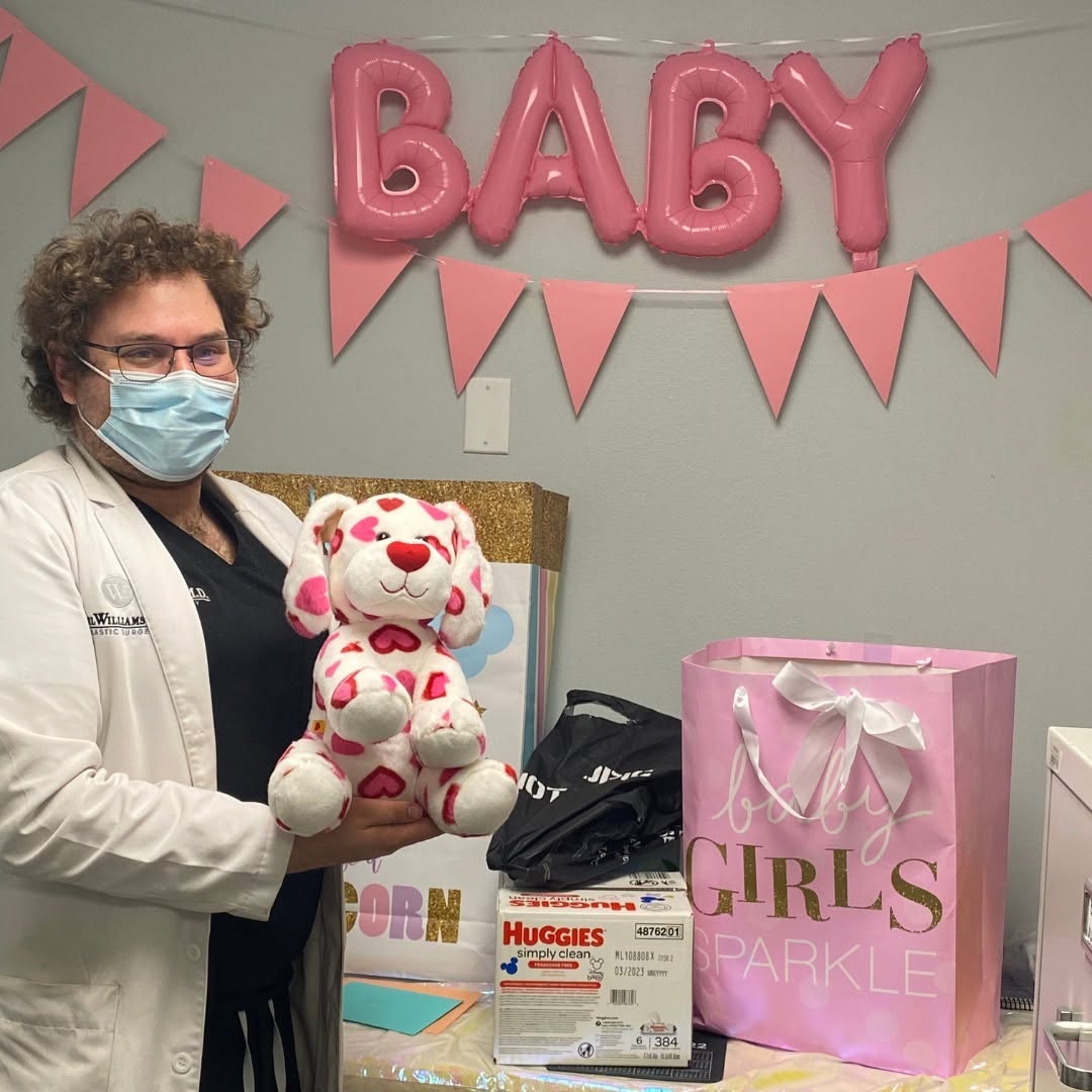 Instagram post by Dr. Carl N. Williams, Jr.: 🚼 We are so excited to announce that our NP Eric is expecting his first baby. How sweet is that! - A little sugar and spice, and everything…