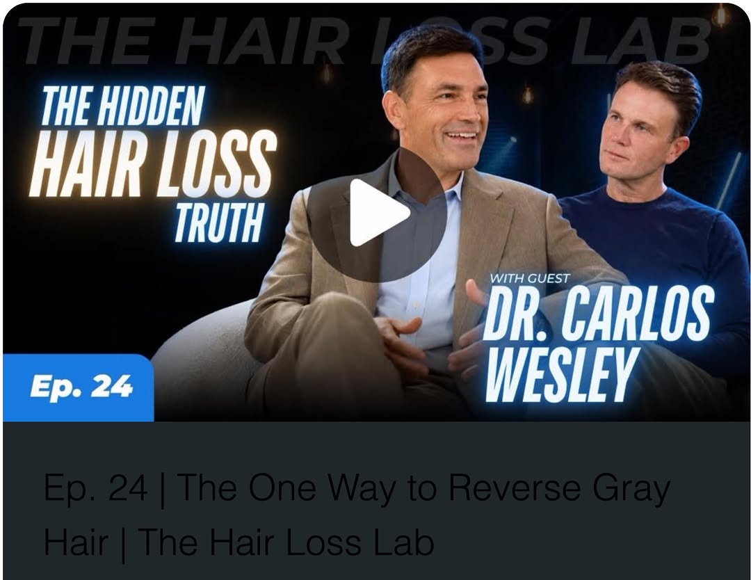 Instagram post by Dr. Carlos K. Wesley: I had a great time discussing the many mysteries of hair growth with @spencerstevenson and @thehairlosslabpodcast during their visit to NYC!…