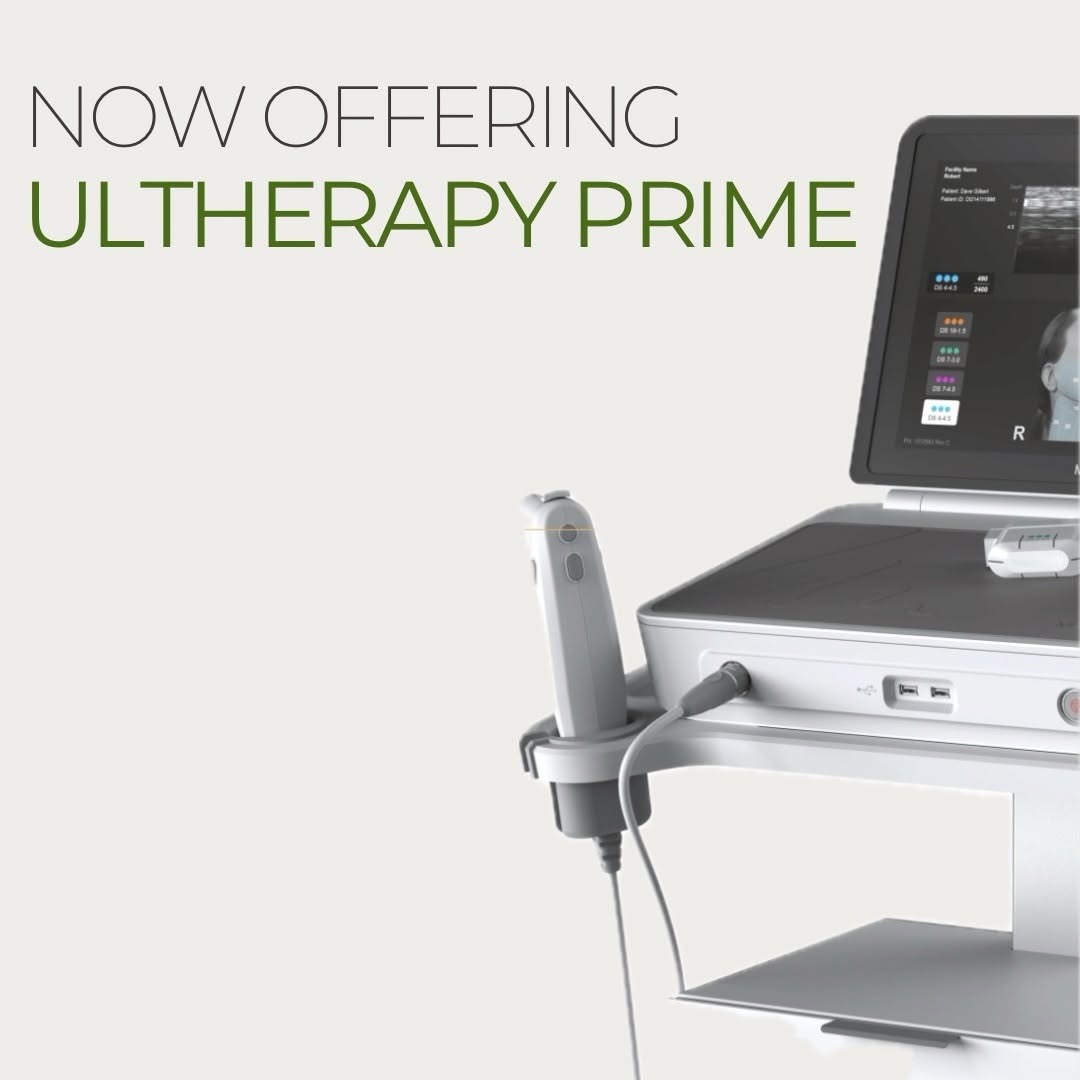 Instagram post by Dr. Carmen Berger: We’re now offering a non-invasive, personalized, micro-focused ultrasound: @ultherapy Prime! ✨ Ultherapy Prime provides a customized, non-in…