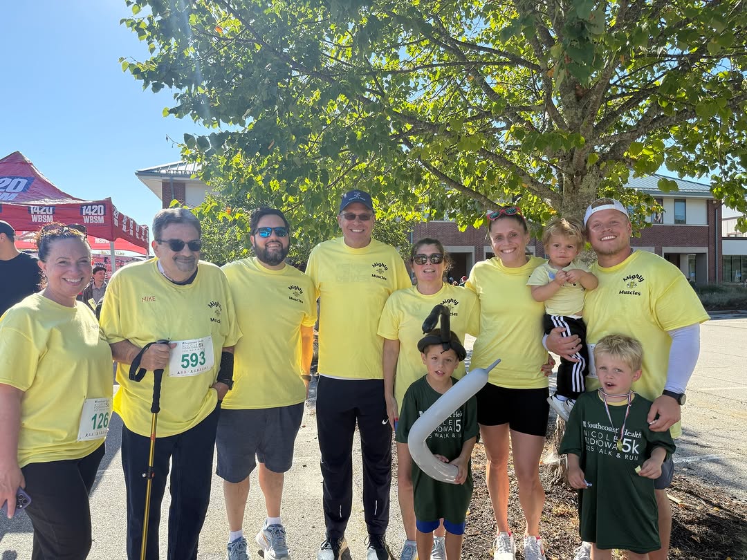 Instagram post by Dr. Caroline J. Plamondon: For Shaina, the Southcoast Health Cancer Care Nicole Podkowa 5k has always been more than a race. It brings together three things she loves:…