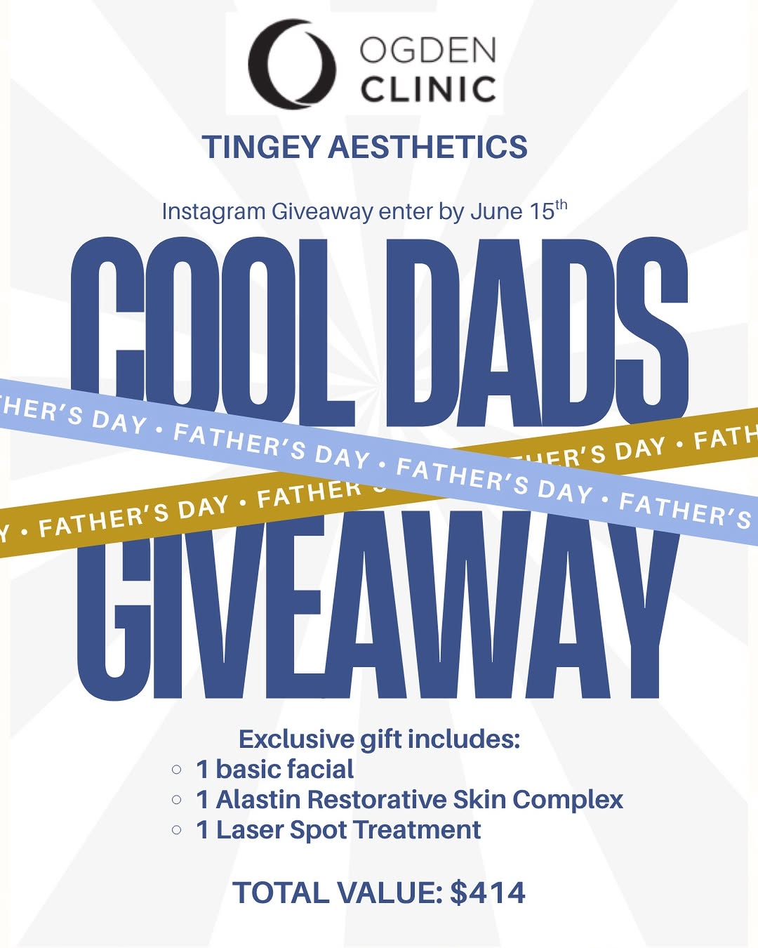 Instagram post by Dr. Chad Tingey: Giveaway NOW CLOSED. 😎 COOL DADS GIVEAWAY 😎 This Father’s Day, celebrate the cool men in your life with an exclusive giveaway from Tingey …