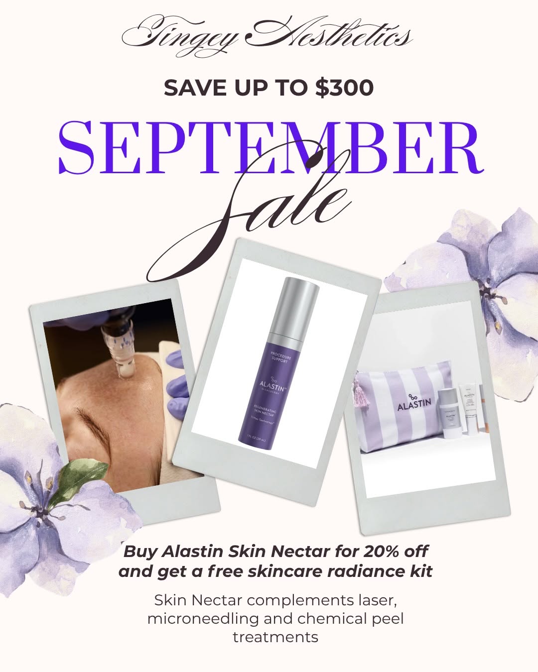 Instagram post by Dr. Chad Tingey: 🍂Planning a cosmetic treatment this Fall? Prepare for BEFORE and AFTER with Alastin Regenerative Skin Nectar Skin Nectar prepares the skin,…