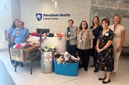 Instagram post by Dr. Chance T. Kaplan: 💗 Sometimes, a small act of kindness can meet a very real need. What started as a simple donation effort among Penn State Health employees …