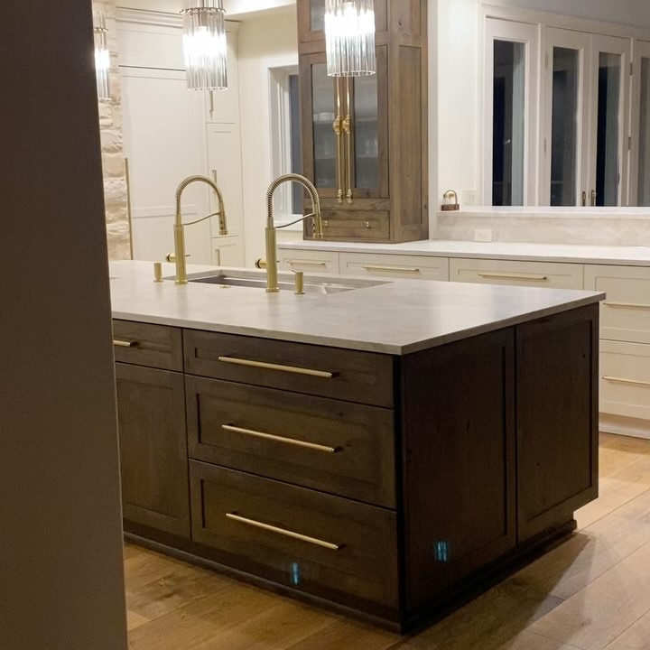 Instagram post by Dr. Charles A Karcutskie: Charlie and I designed the kitchen of our dreams. Every element of this space came straight from us. Years of inspiration photos and working…