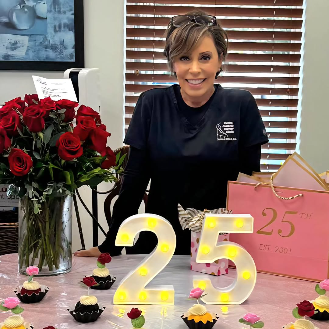 Instagram post by Dr. Charles A. Messa III: ✨ 25 YEARS OF ROSALEE! ✨ We’re celebrating someone who means SO much to our team. 🤍 For 25 incredible years, Rosalee has been caring for ou…