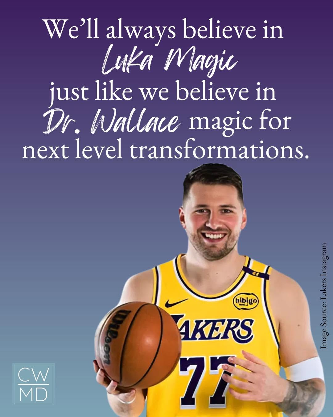 Instagram post by Dr. Charles A. Wallace: Ready for your own transformation? Book your consultation today and experience the magic of Dr. Wallace! 📱 972-380-7090 🏀 drcharleswallace…