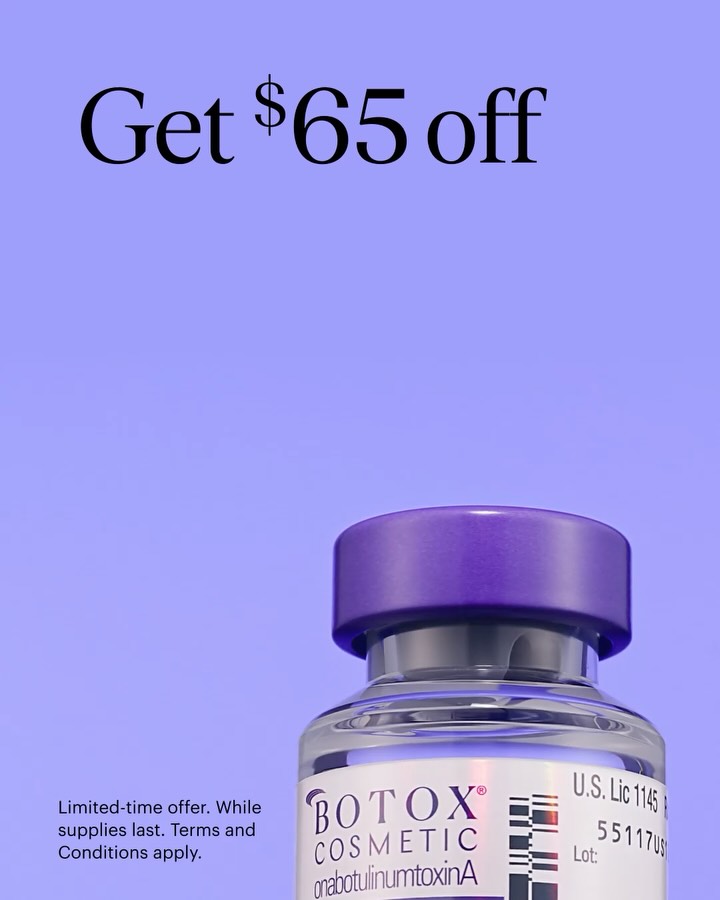 Instagram post by Dr. Charles Chalekson: For Boxed Warning and Medication Guide, see @botoxcosmeticpi. An exciting opportunity to get $65 off your first BOTOX® Cosmetic treatment. D…
