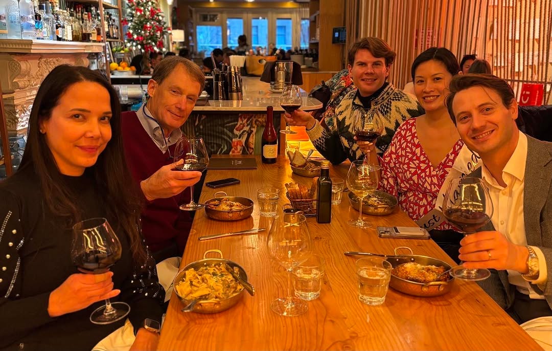 Instagram post by Dr. Charles H. Thorne: Holiday lunch with the best co-workers.