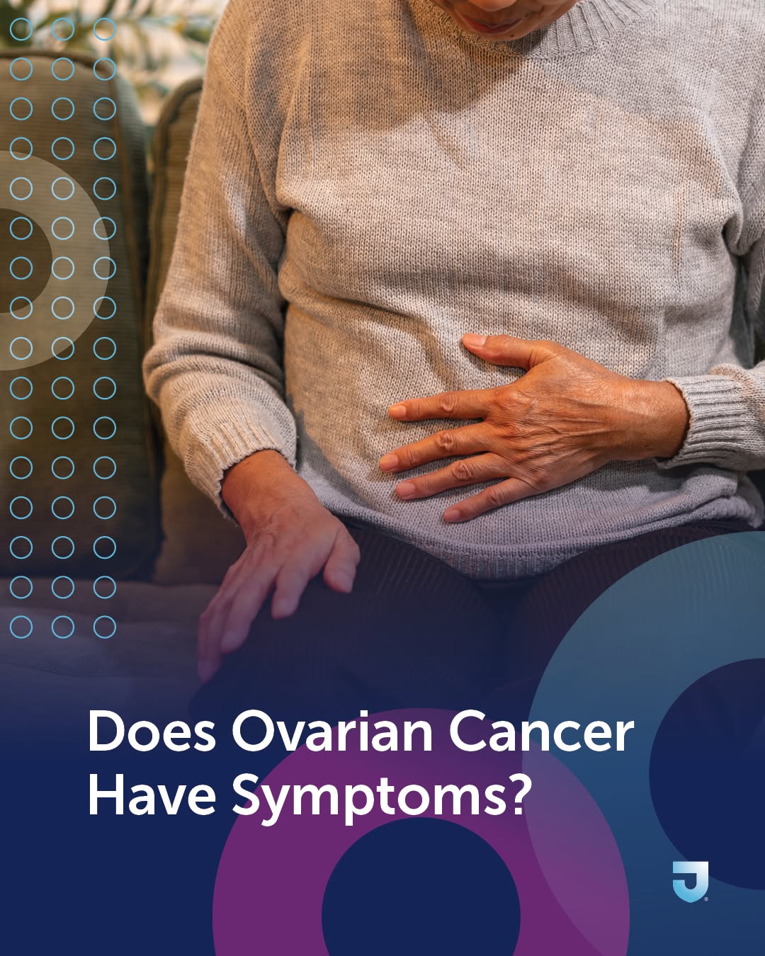 Instagram post by Dr. Charles K. Herman: Could abdominal discomfort, bloating, or a persistent sense of fullness be more than an everyday health issue? Ovarian cancer symptoms can s…