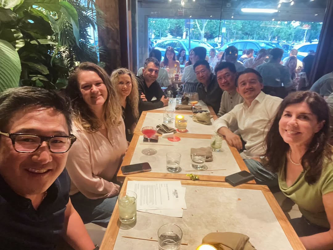 Instagram post by Dr. Charles K. Lee: Incredible evening connecting with our elite team at the surgery center meeting! 🥂 There is nothing better than bringing together a powerho…