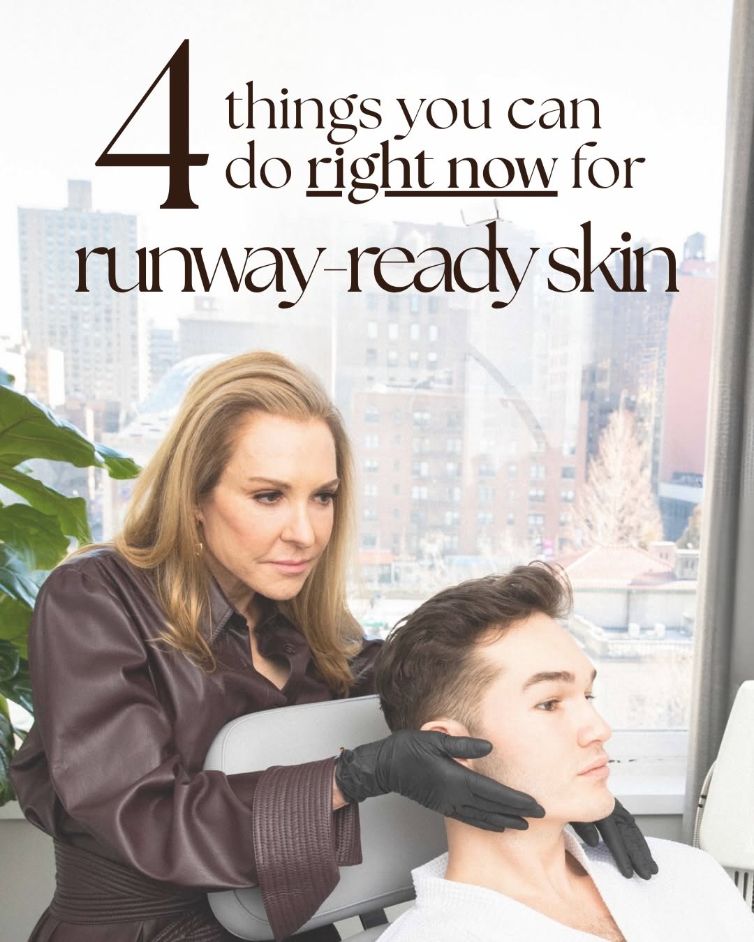 Instagram post by Dr. Cheryl Karcher: Photo-ready skin doesn’t have to mean a month of planning. These 4 treatments are the ones I recommend when someone needs to look their best…