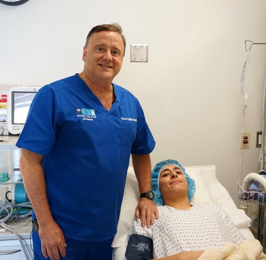 Instagram post by Dr. Chester F. Griffiths: Prepping the patient prior to his Septorhinoplasty procedure. ⠀⠀⠀⠀⠀⠀⠀⠀⠀ A #Septorhinoplasty – AKA #NoseJob - is an operation to 1) Improve h…