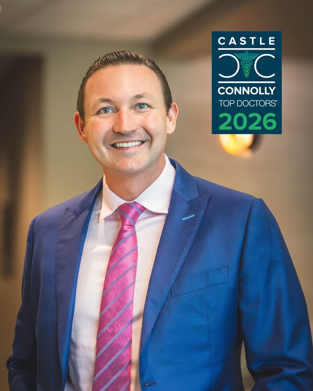 Instagram post by Dr. Chris Surek: Grateful to be named a Castle Connolly Top Doctor once again for the 3rd year in a row, recognized among the top 7% of physicians nationwide…