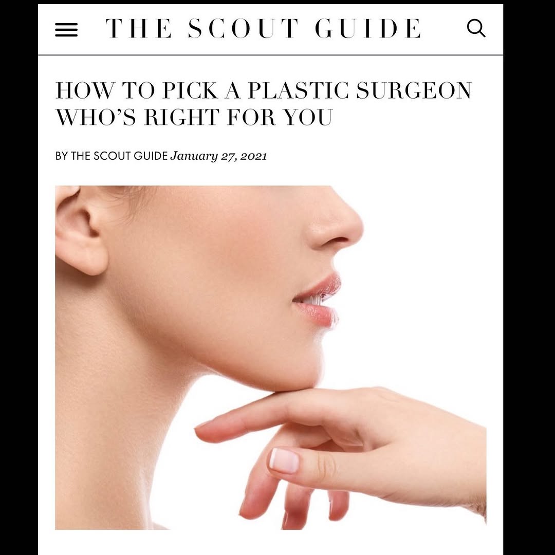 Instagram post by Dr. Christian D. Jacob: The Scout Guide recently interviewed me about how to find the plastic surgeon who might best suit you. I answered based on my experience. In…