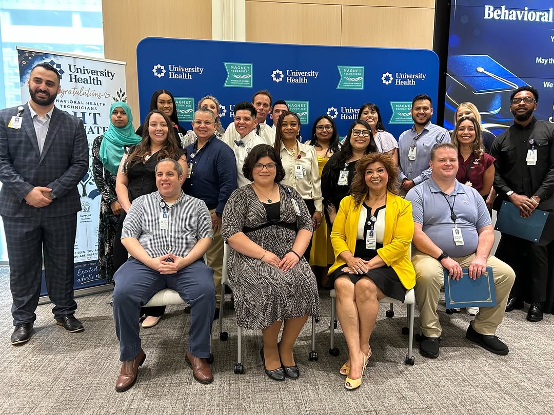 Instagram post by Dr. Christian L. Stallworth: 🎓 Congratulations to the FIRST graduating class of University Health's Behavioral Health Technician Transition Program! Created to address …