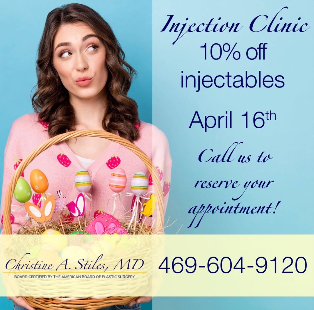 Instagram post by Dr. Christine A. Stiles: Join us this Thursday for injection clinic!