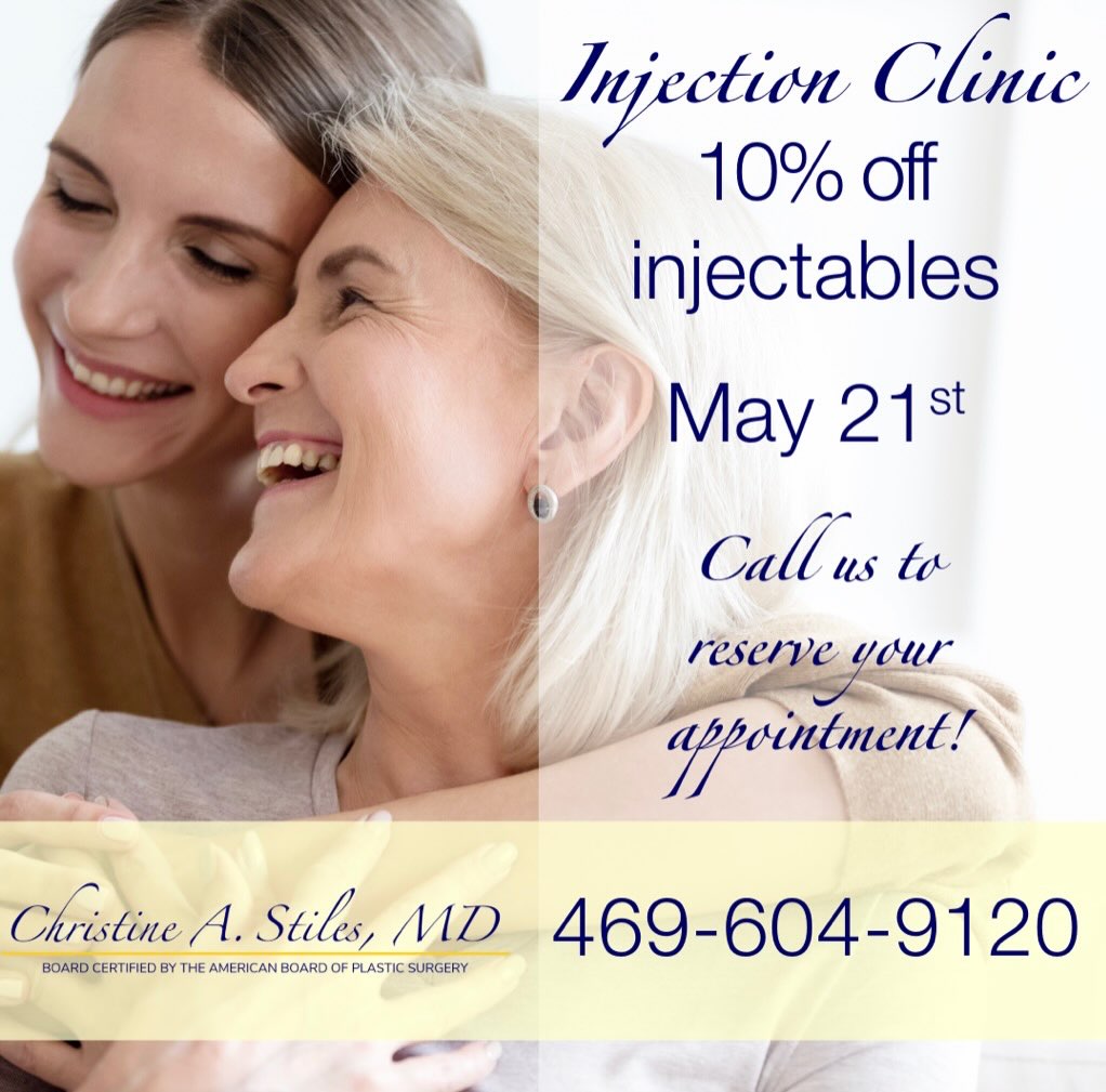 Instagram post by Dr. Christine A. Stiles: Grandmothers, Mothers, Daughters, Sisters, Aunts and all the women in your life can celebrate looking younger this May with our Injection Cl…