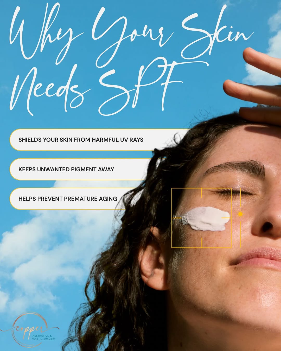 Instagram post by Dr. Christopher Jeffries: 1. Protects against skin cancer – Daily SPF is one of the simplest, most effective ways to reduce your risk of developing skin cancer. 2. Ke…